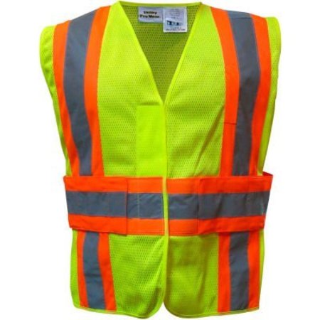 OLD TOLEDO BRANDS Utility Pro Hi-Vis Tearaway Vest, ANSI Class 2, 2XL/3XL, Yellow UHV312X-2X/3X-Y